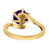 Art Deco Round Natural Stone Twisted Ring