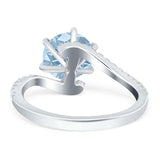 Art Deco Round Natural Stone Twisted Ring