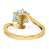 Art Deco Round Natural Stone Twisted Ring