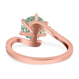 Art Deco Round Natural Stone Twisted Ring