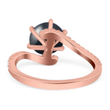 Art Deco Round Natural Stone Twisted Ring