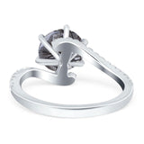 Art Deco Round Natural Stone Twisted Ring