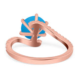 Art Deco Round Natural Stone Twisted Ring