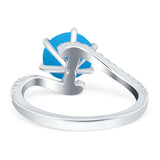 Art Deco Round Natural Stone Twisted Ring