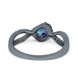  Oval Natural Stone Infinity Twisted Ring