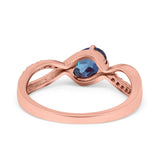  Oval Natural Stone Infinity Twisted Ring