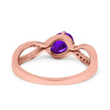  Oval Natural Stone Infinity Twisted Ring