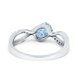  Oval Natural Stone Infinity Twisted Ring
