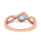  Oval Natural Stone Infinity Twisted Ring