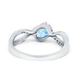  Oval Natural Stone Infinity Twisted Ring