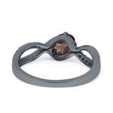  Oval Natural Stone Infinity Twisted Ring