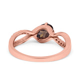  Oval Natural Stone Infinity Twisted Ring