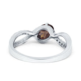  Oval Natural Stone Infinity Twisted Ring