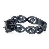 Round Natural Stone Solitaire Ring