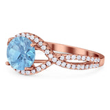 Round Natural Stone Twisted Ring