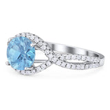 Round Natural Stone Twisted Ring