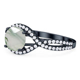 Round Natural Stone Twisted Ring