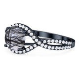 Round Natural Stone Twisted Ring