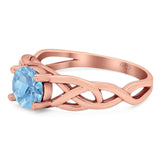 Vintage Style Round Natural Stone Trinity Ring