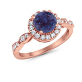 Art Deco Halo Engagement Ring