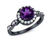 Art Deco Halo Engagement Ring