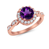 Art Deco Halo Engagement Ring