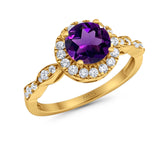 Art Deco Halo Engagement Ring