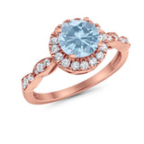 Art Deco Halo Engagement Ring