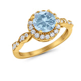 Art Deco Halo Engagement Ring