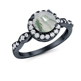 Art Deco Halo Engagement Ring