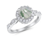 Art Deco Halo Engagement Ring