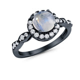 Art Deco Halo Engagement Ring