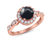 Art Deco Halo Engagement Ring