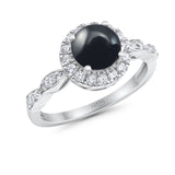 Art Deco Halo Engagement Ring