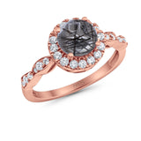 Art Deco Halo Engagement Ring