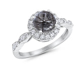 Art Deco Halo Engagement Ring