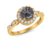 Art Deco Halo Engagement Ring