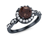 Art Deco Halo Engagement Ring