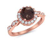 Art Deco Halo Engagement Ring