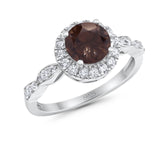 Art Deco Halo Engagement Ring