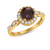 Art Deco Halo Engagement Ring