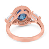 Three Stone Oval Natural Stone Trio Ring