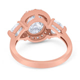 Three Stone Oval Natural Stone Trio Ring