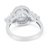 Three Stone Oval Natural Stone Trio Ring