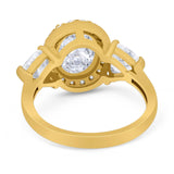 Three Stone Oval Natural Stone Trio Ring