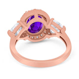 Three Stone Oval Natural Stone Trio Ring