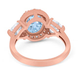 Three Stone Oval Natural Stone Trio Ring