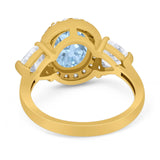 Three Stone Oval Natural Stone Trio Ring