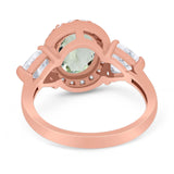 Three Stone Oval Natural Stone Trio Ring