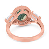 Three Stone Oval Natural Stone Trio Ring